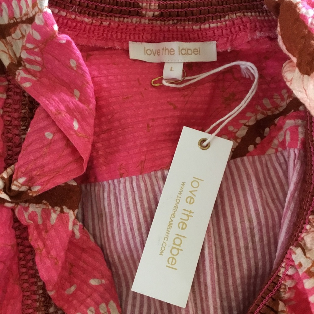 Love The Label Zuri Ruffle Top Gigi Print - Picture 8 of 11
